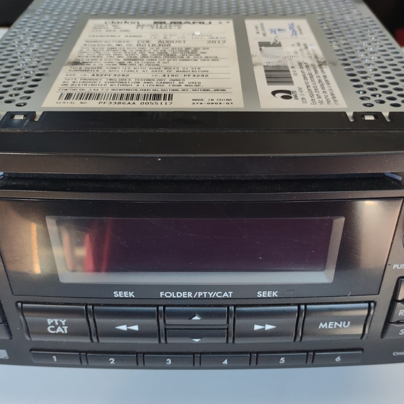 Clarion Subaru Stereo PF-3386A-A CD Bluetooth 86201FJ620 2013 Crosstrek Headunit - Picture 7 of 9